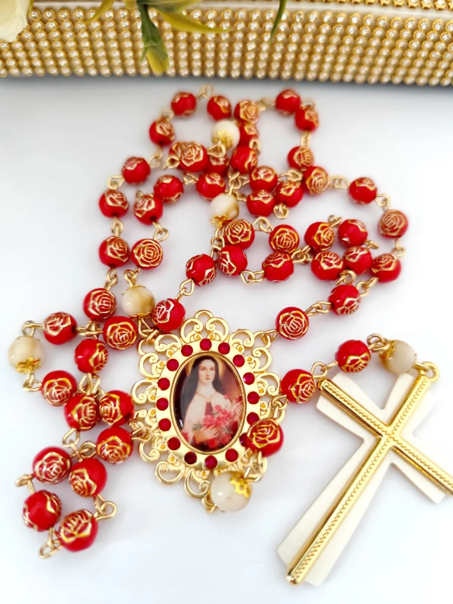 Terço de Santa Teresinha com Strass - Imagem 3
