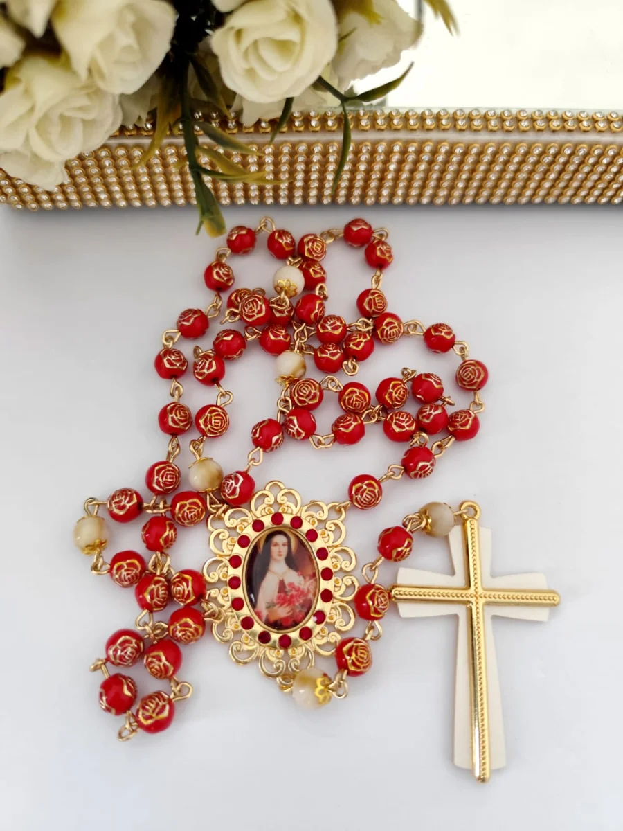 Terço de Santa Teresinha com Strass - Imagem 5