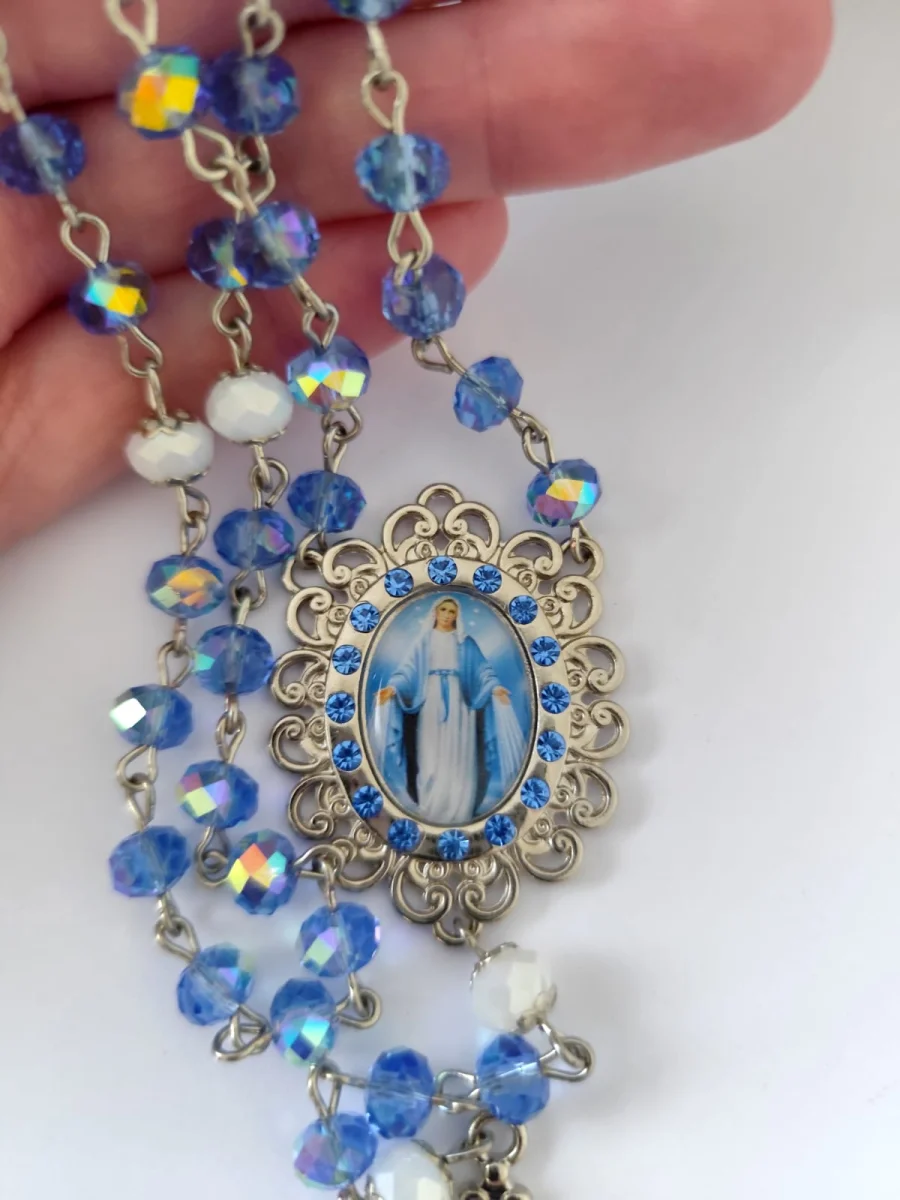 Terço Nossa Senhora das Graças com Strass - Imagem 2