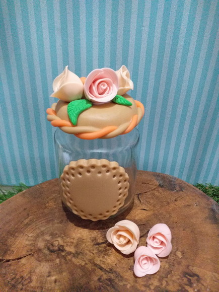 Pote Decorado Rosas