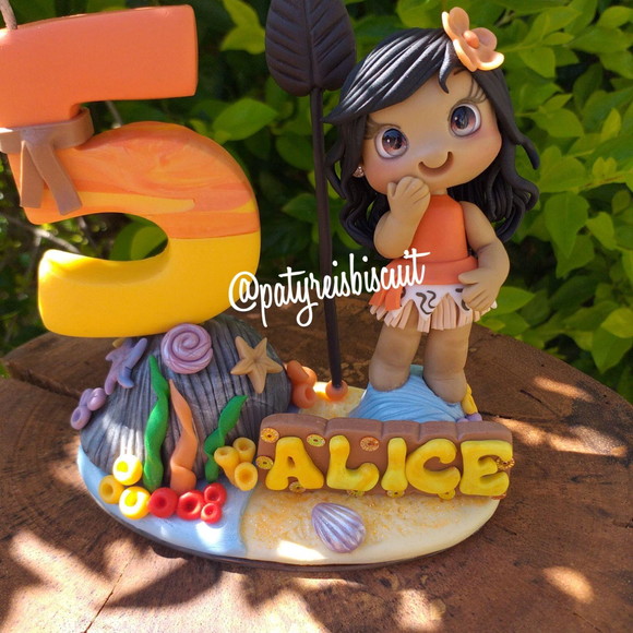 Vela Personalizada Moana Biscuit - Imagem 2