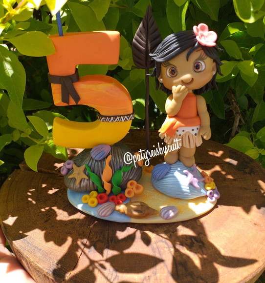 Vela Personalizada Moana Biscuit