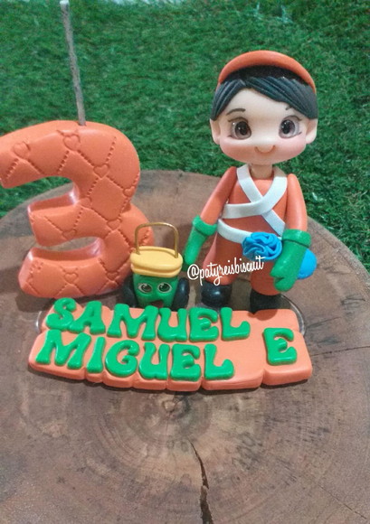 Vela Personalizada Coletor de Lixo/gari Profissões