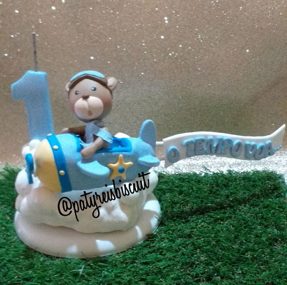 Vela Topo Urso Aviador - Imagem 2