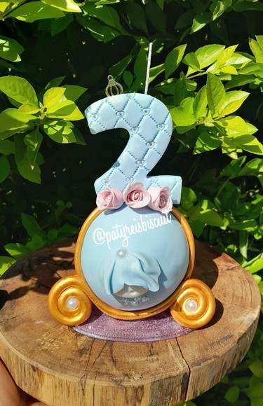 Vela Personalizada Tema Cinderela - Imagem 3