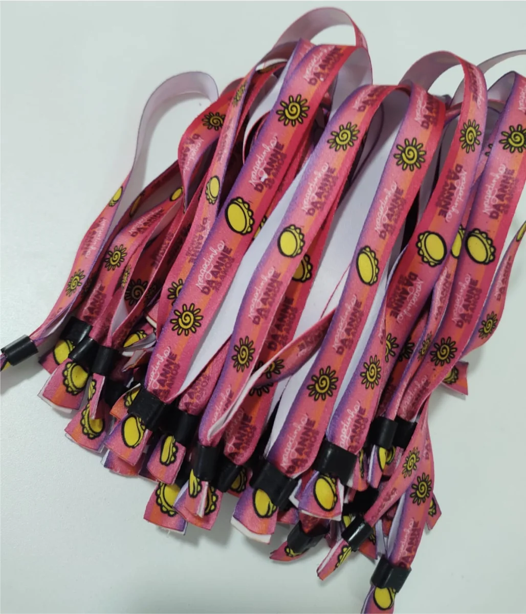Pulseiras Personalizadas de Tecido 40 unds - Imagem 1