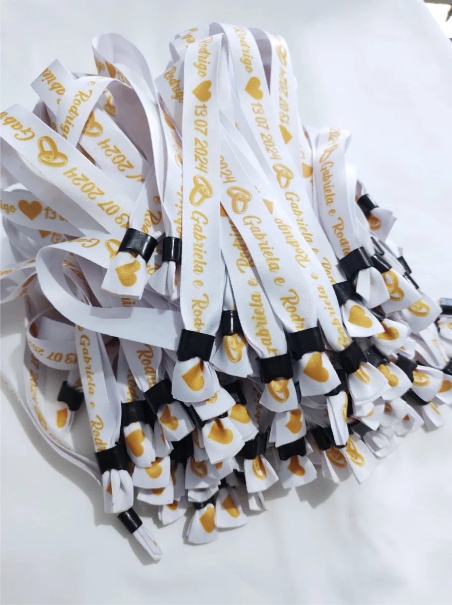 Pulseiras Personalizadas de Tecido 40 unds - Imagem 2