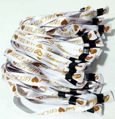 Pulseiras Personalizadas de Tecido 40 unds