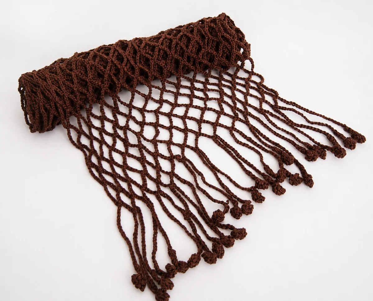 Cachecol Artesanal de Crochê Terra - Imagem 3