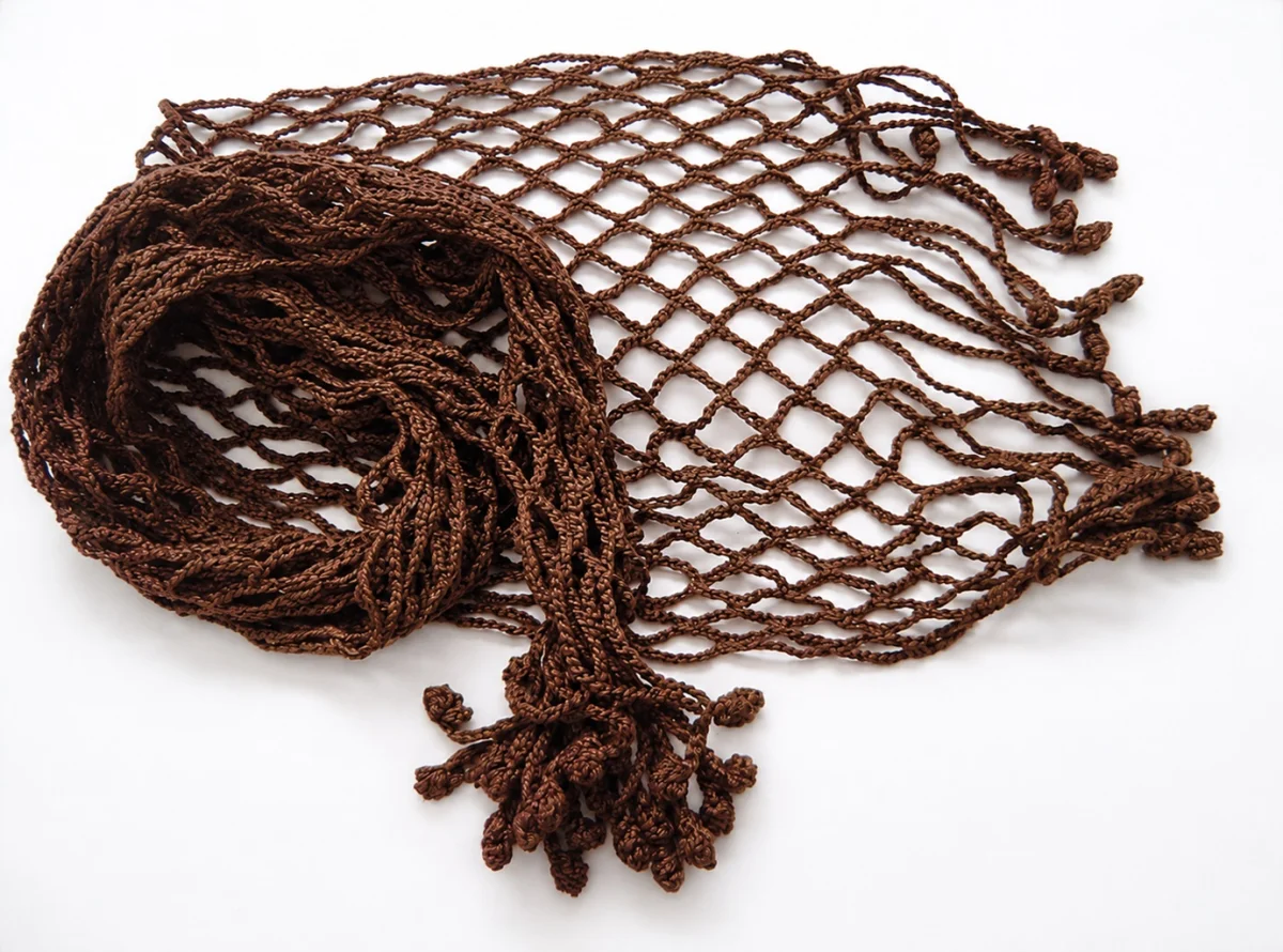 Cachecol Artesanal de Crochê Terra - Imagem 2