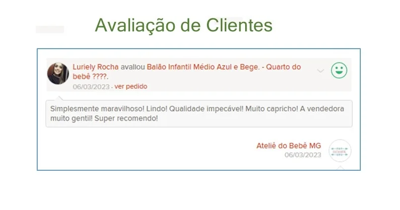 Balão Infantil Azul e Bege (01 Unidade) - Imagem 6