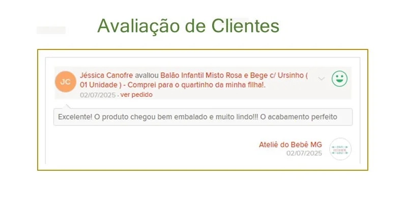 Balão Infantil Misto Rosa, Bege e Branco ( 01 Unidade ) - Imagem 5