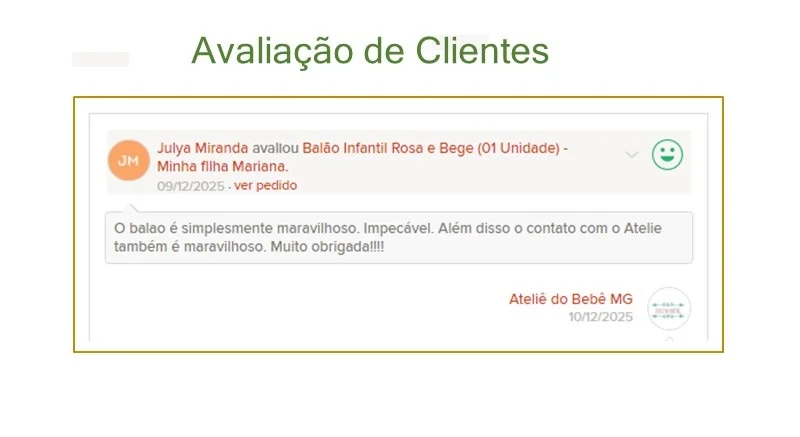 Balão Infantil Misto Rosa, Bege e Branco ( 01 Unidade ) - Imagem 8