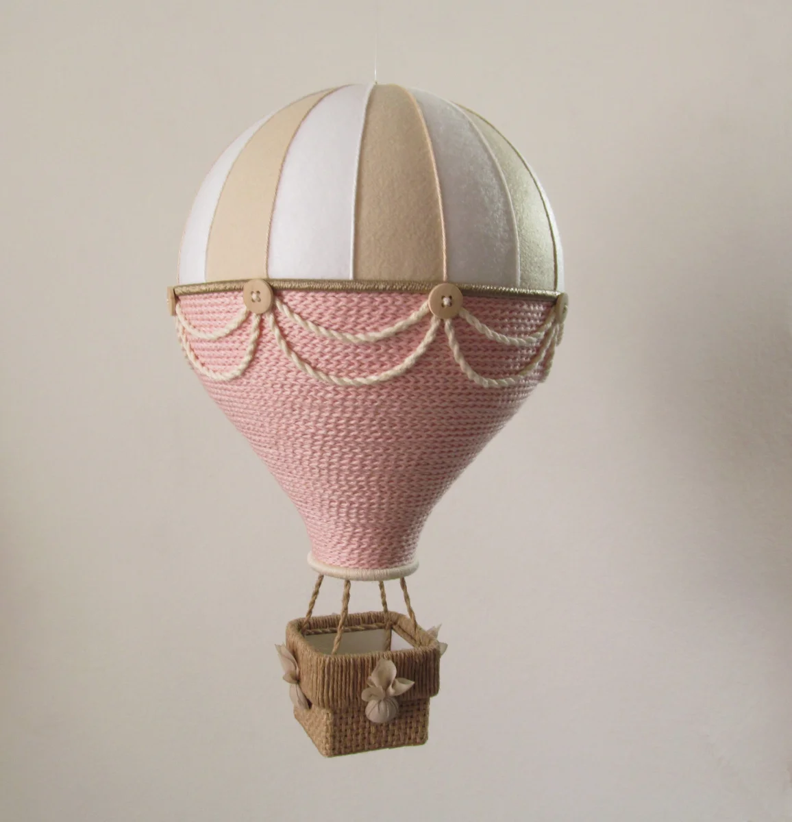Balão Infantil Misto Rosa, Bege e Branco ( 01 Unidade ) - Imagem 1