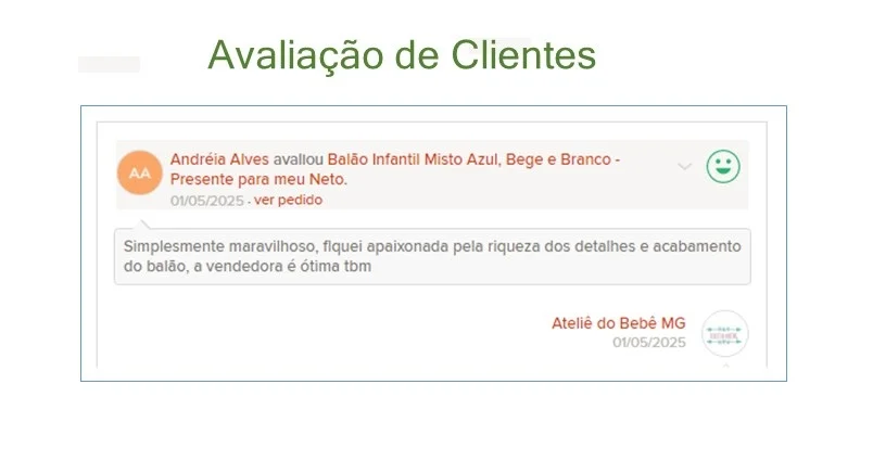 Balão Infantil Misto Azul, Bege e Branco ( 01 unidade ) - Imagem 7