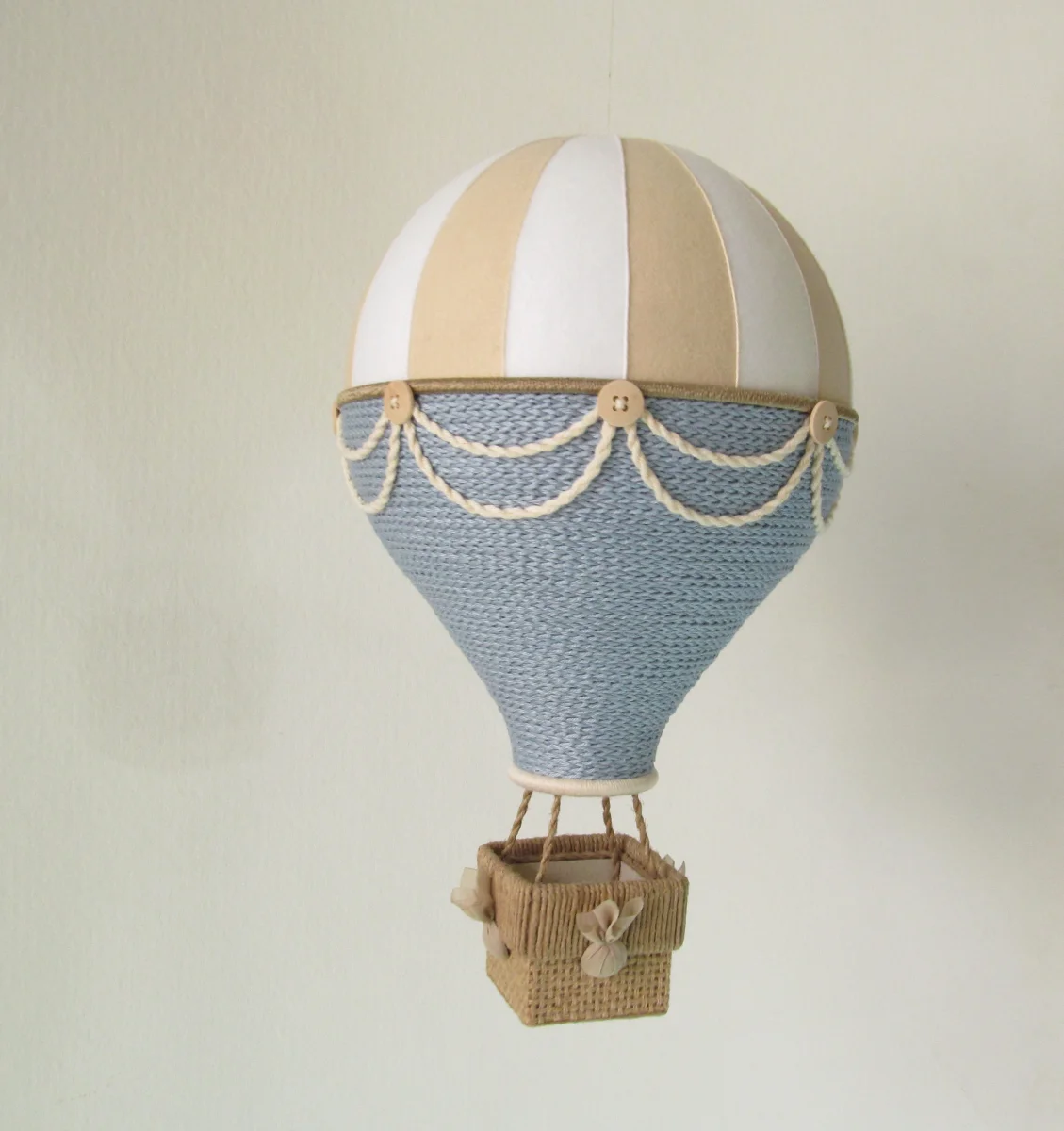 Balão Infantil Misto Azul, Bege e Branco ( 01 unidade ) - Imagem 1