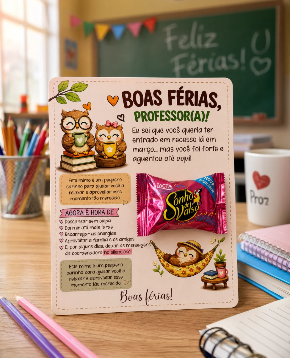 Arquivo Digital Card Boas Férias Professor - Imagem 8