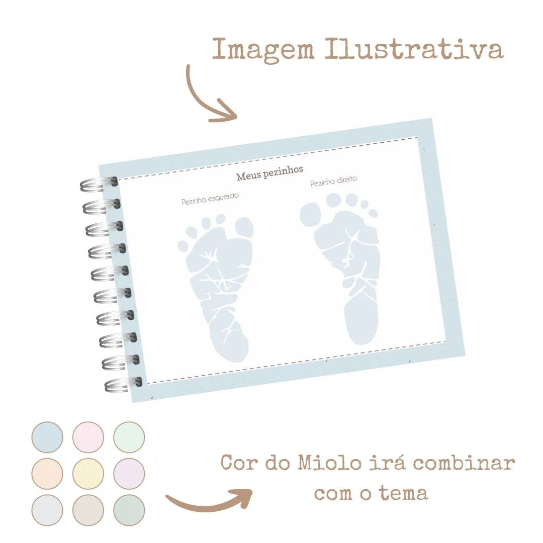 Kit Livro do Bebê + Cadeneta de Saúde + Porta Documentos Safari mod 2 - Imagem 6