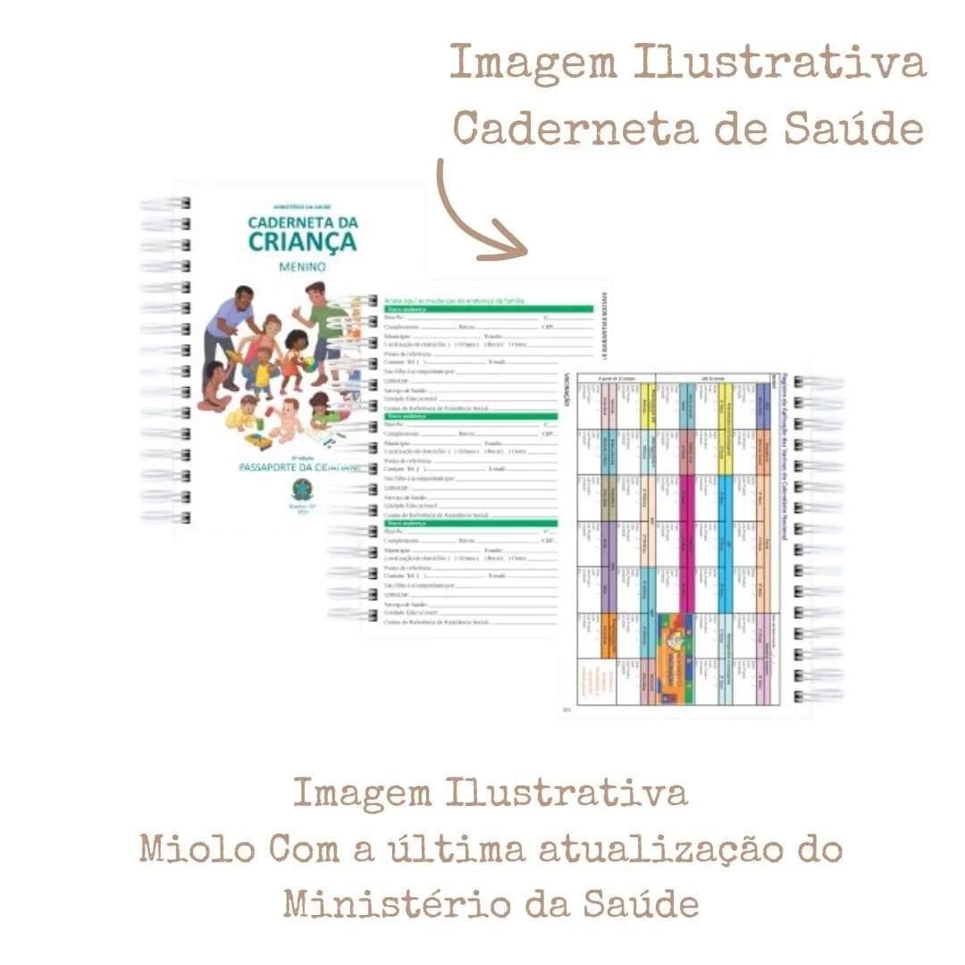 Kit Livro do Bebê + Cadeneta de Saúde + Porta Documentos Safari mod 2 - Imagem 9