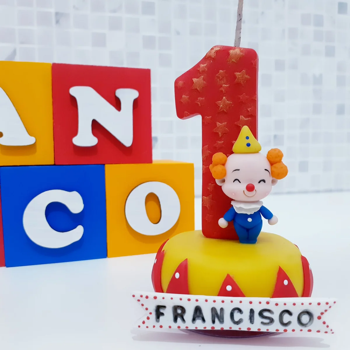 Vela Circo Biscuit - Imagem 1