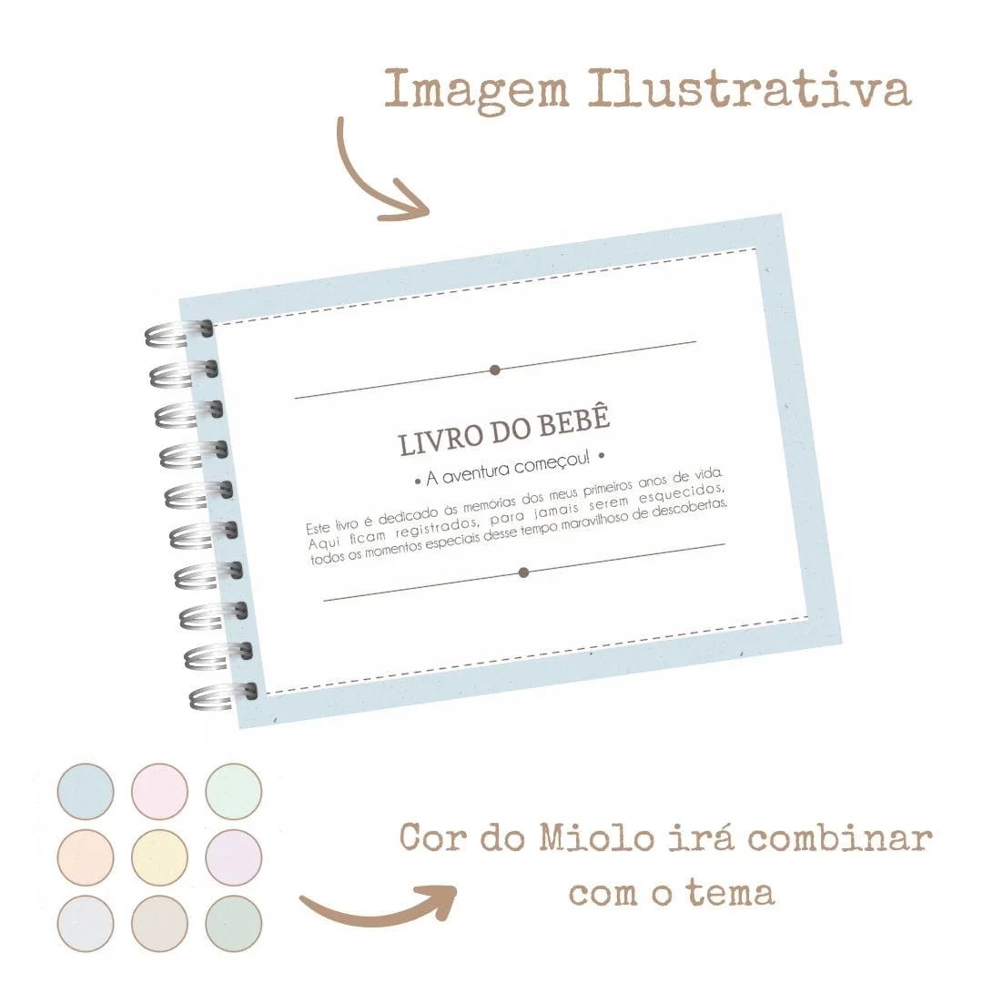 Kit Livro do Bebê + Caderneta de Saúde + Porta Documentos Safafi - Imagem 3