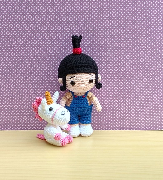 Kit Agnes e Fluffy Amigurumi