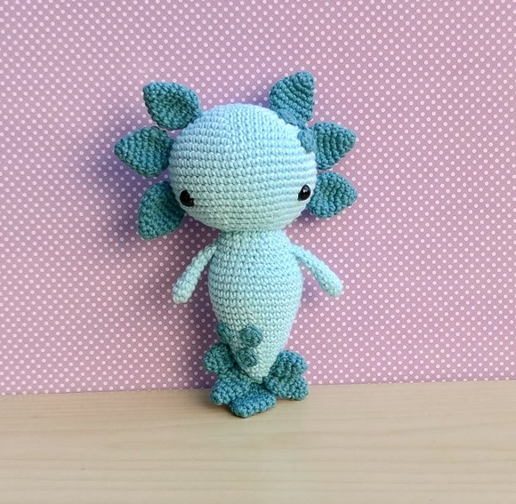 Axolote Netuno Amigurumi