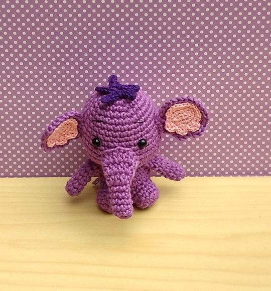 Elefantinho Bolota Amigurumi - Imagem 4