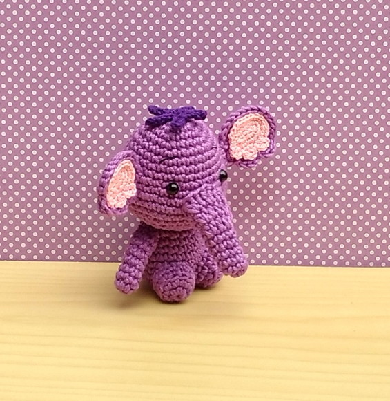 Elefantinho Bolota Amigurumi