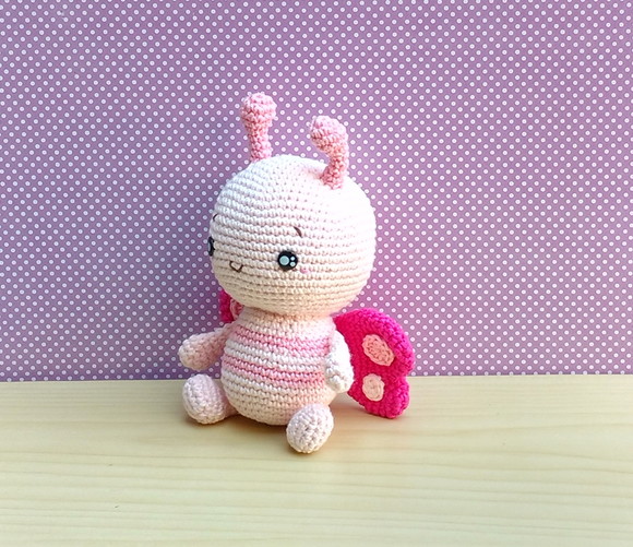 Borboleta Bia Amigurumi - Imagem 3