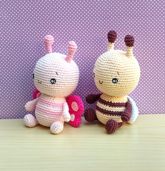 Borboleta Bia e Abelha Mia Amigurumi - Imagem 4