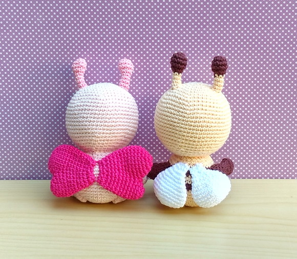 Borboleta Bia e Abelha Mia Amigurumi - Imagem 2