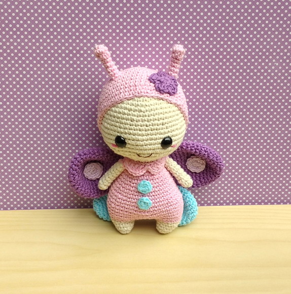 Borboleta Tina Amigurumi - Imagem 1