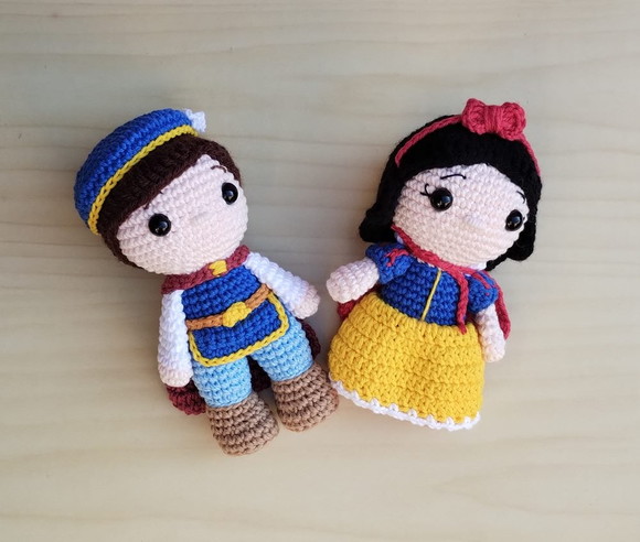 Kit Branca de Neve e Príncipe Fernando Amigurumi - Imagem 2