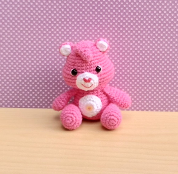 Ursinha Coraçãozinho Amigurumi