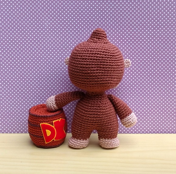 Donkey Kong Amigurumi + Barril - Imagem 2