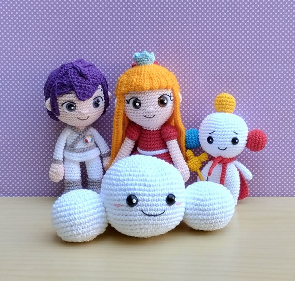Grizelda, Rei Arco-íris, Felpudo e Zee Amigurumi