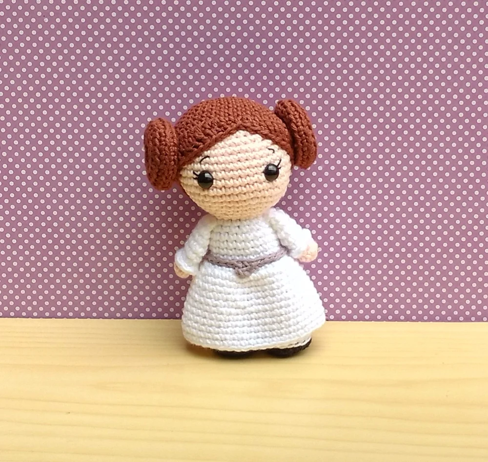 Kit Han Solo e Princesa Leia Amigurumi - Imagem 4