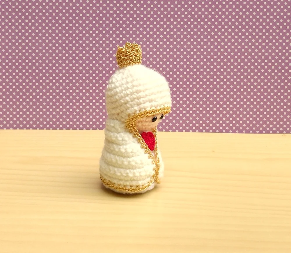 Kit com 3 Mini Nossa Senhora Amigurumi - Imagem 4