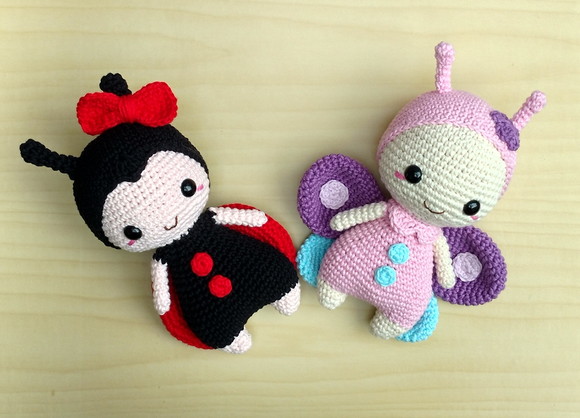 Kit Joaninha e Borboleta Amigurumi - Imagem 3
