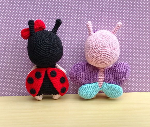Kit Joaninha e Borboleta Amigurumi - Imagem 5