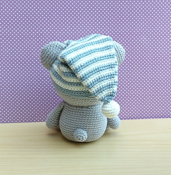 Koala (coala) Kiko com Touquinha Amigurumi - Imagem 2