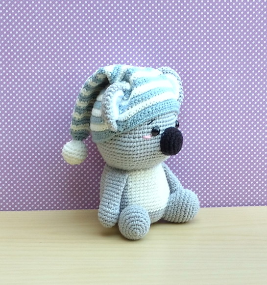 Koala (coala) Kiko com Touquinha Amigurumi - Imagem 3
