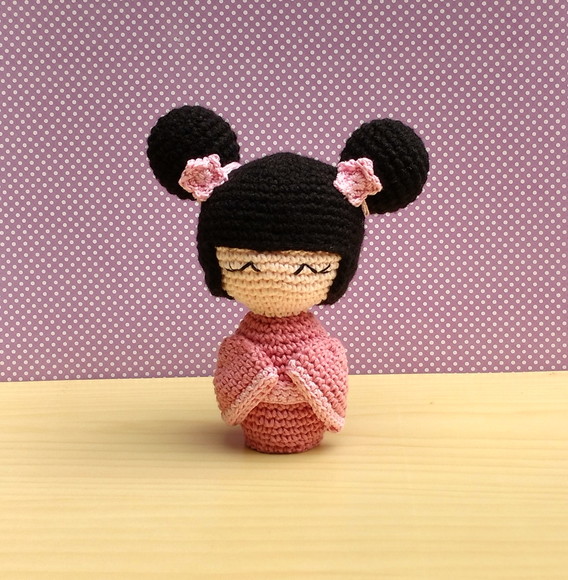 Kokeshi Hanako Amigurumi - Imagem 2