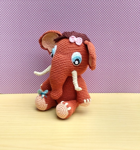 Mamute Amora Amigurumi - Imagem 3