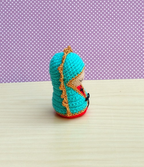 Mini Nossa Senhora de Guadalupe Amigurumi - Imagem 2
