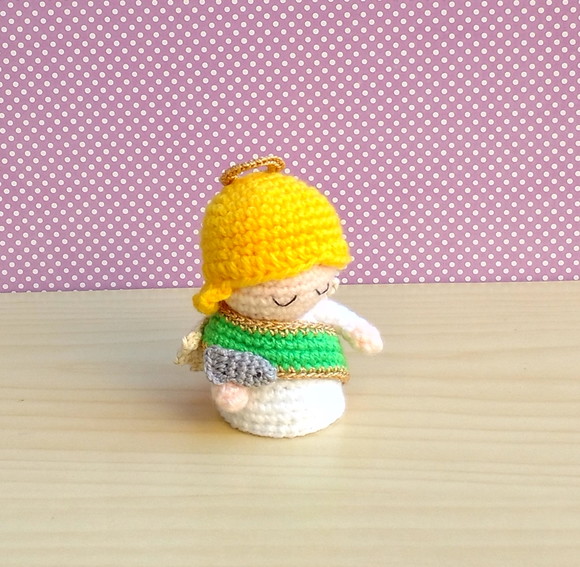 Mini São Rafael Arcanjo Amigurumi - Imagem 2