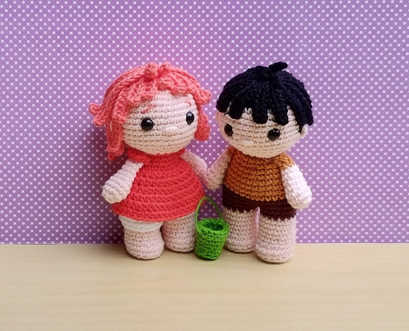 Ponyo e Sosuke Amigurumi - Imagem 2