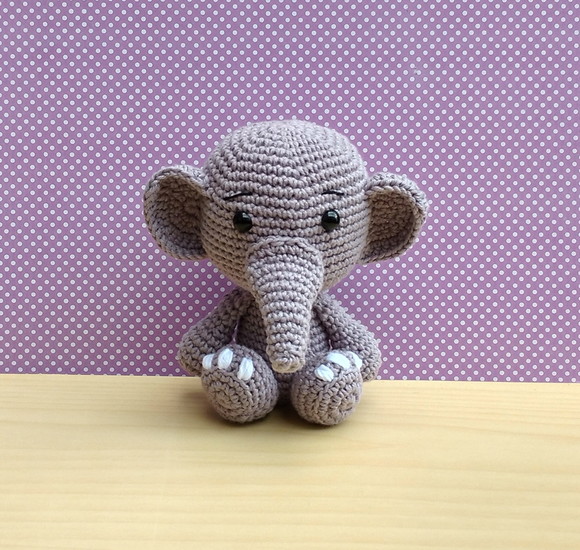 Safári Baby - Elefante Amigurumi