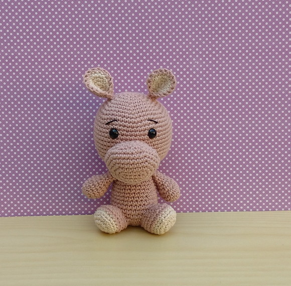 Safári Baby - Hipopótamo Amigurumi